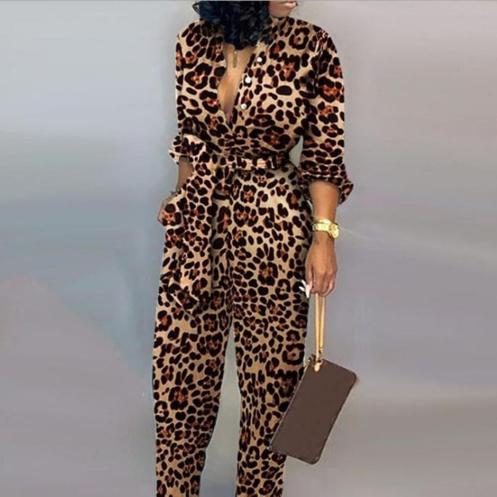 PRINTED FLOW JUMPSUIT